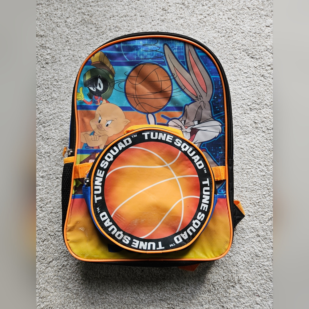 Space Jam BackPack with attached Tune Squad lunchbag
